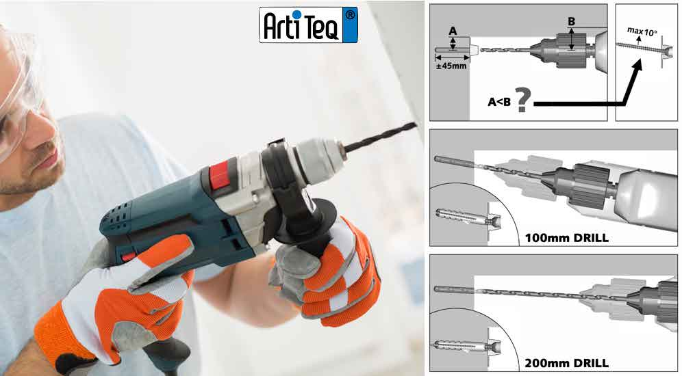 Qual è il modo migliore per praticare i fori per il fissaggio delle clip a muro Artiteq?